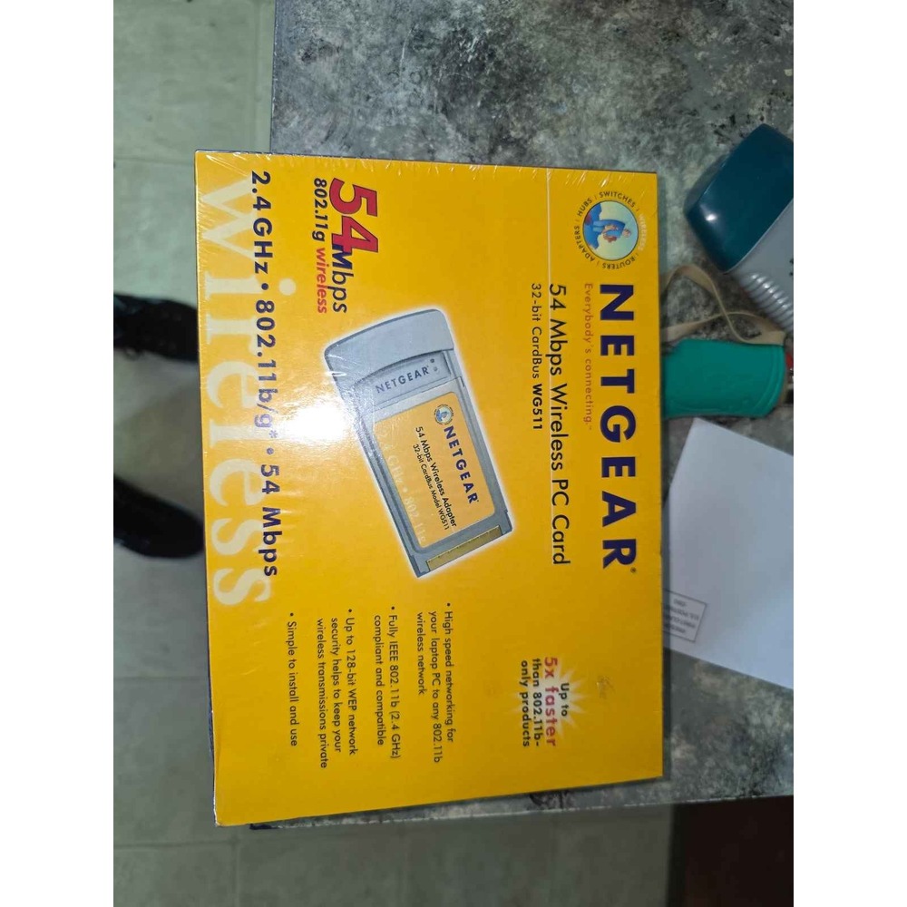 Netgear WG511 54Mbps 802.11g Wireless PC Card CardBus Adapter